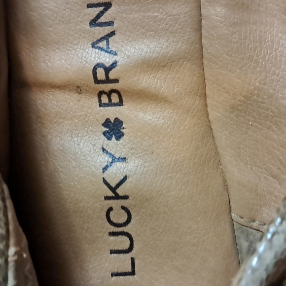 Lucky Brand Emmie Ballet Flat in Gray Snake  Slip-on Round Toe Size 8.5 Leather - Picture 6 of 8